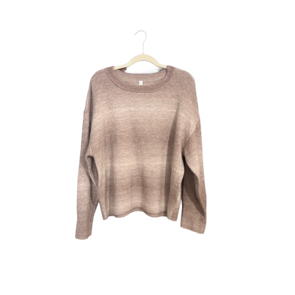STYLUS Ombre XXL Brown Crew Neck Sweater